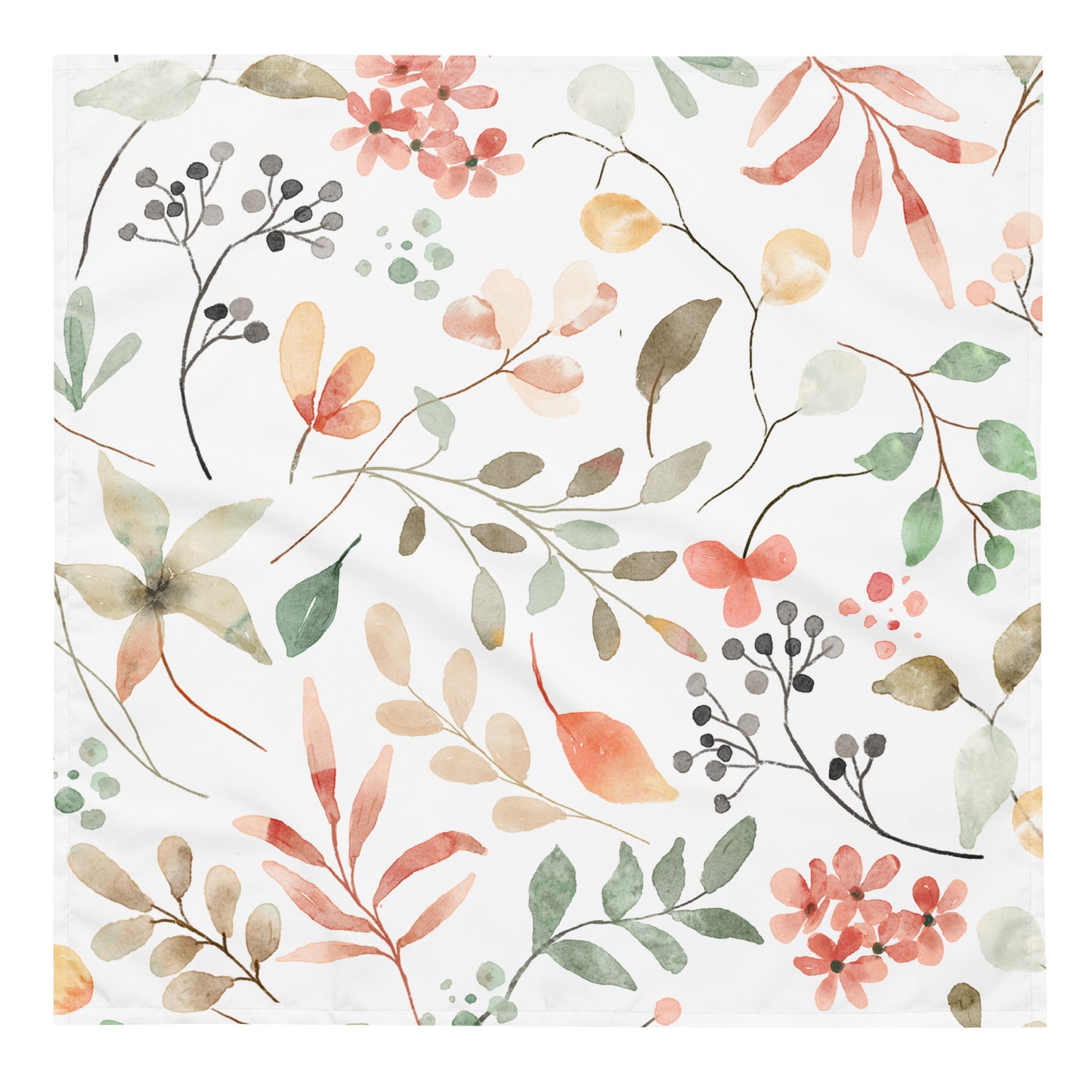 Soft Wildflower Bandana | Lightweight Floral Neck Scarf
