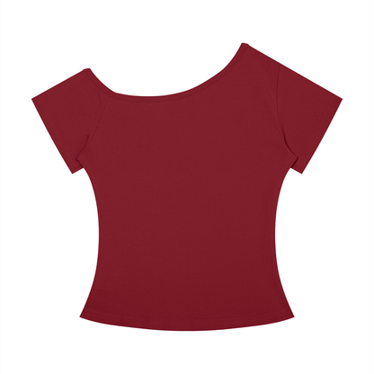 Trail Fit Essential Off-the-Shoulder Tee | Women's Ribbed Everyday Top