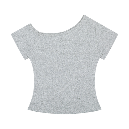 Trail Fit Essential Off-the-Shoulder Tee | Women's Ribbed Everyday Top
