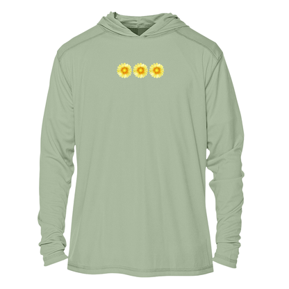 Sunflower Trio UPF 50+ Sun Hoodie | Womens Hiking Outdoor Long Sleeve