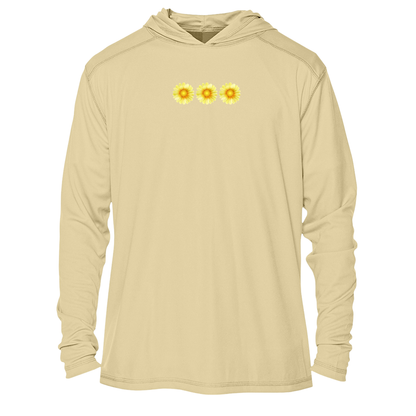 Sunflower Trio UPF 50+ Sun Hoodie | Womens Hiking Outdoor Long Sleeve