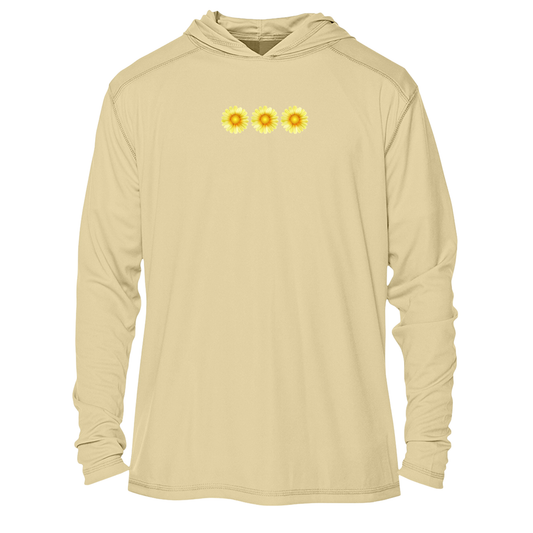 Sunflower Trio UPF 50+ Sun Hoodie | Womens Hiking Outdoor Long Sleeve