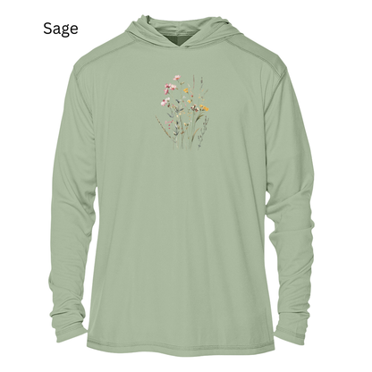 Wildflower UPF 50+ Sun Hoodie | Womens Hiking Outdoor Long Sleeve