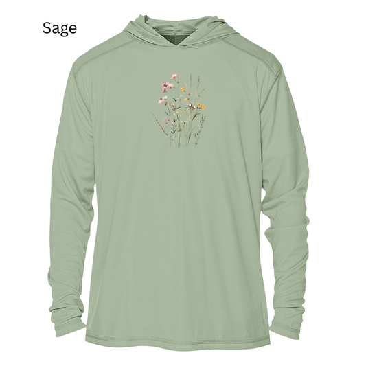 Wildflower UPF 50+ Sun Hoodie | Womens Hiking Outdoor Long Sleeve