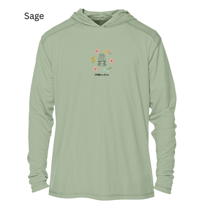 Wildflower Power Outdoor Womens UPF Hoodie