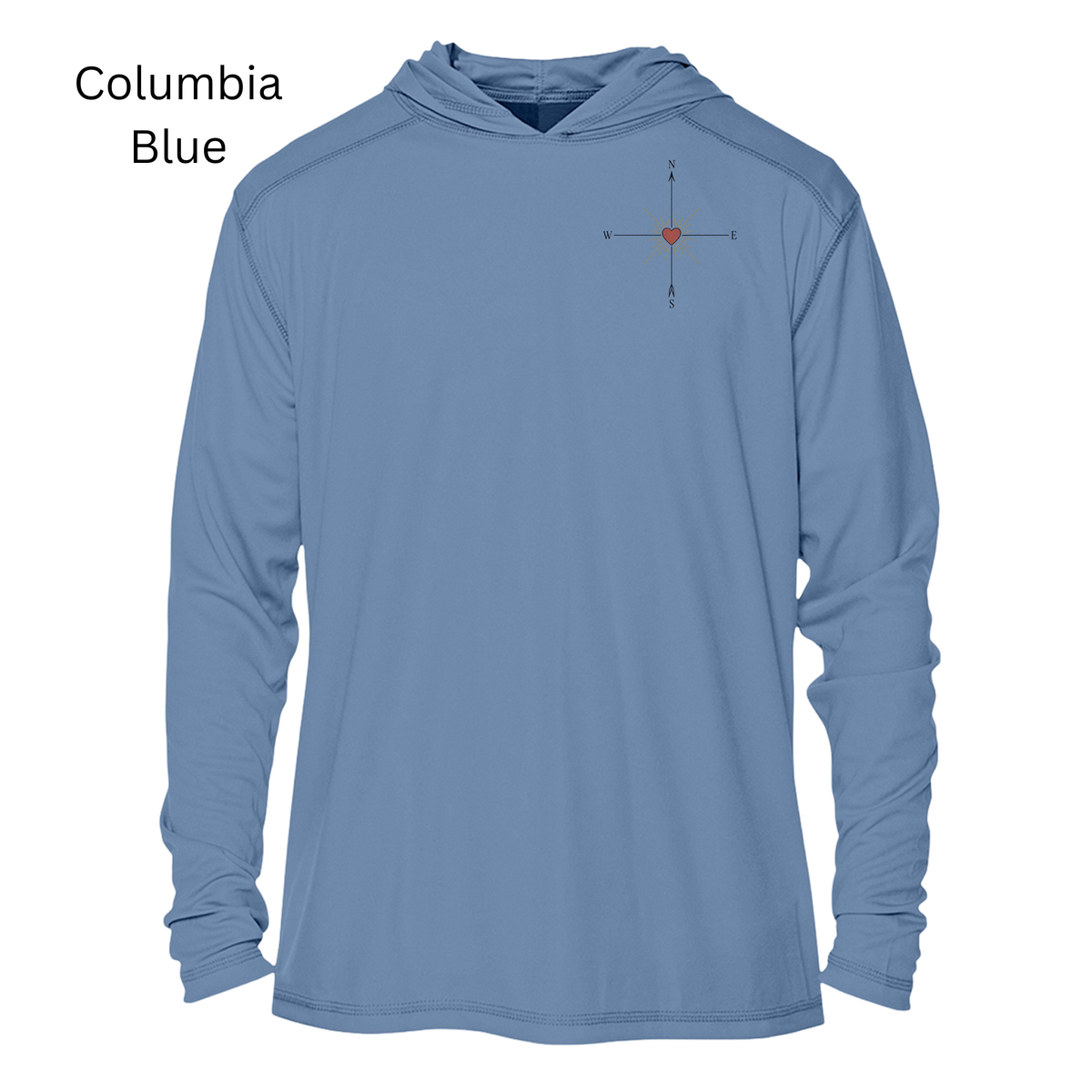 Follow Your Heart Compass UPF 50+ Sun Hoodie | Women’s Hiking Long Sleeve