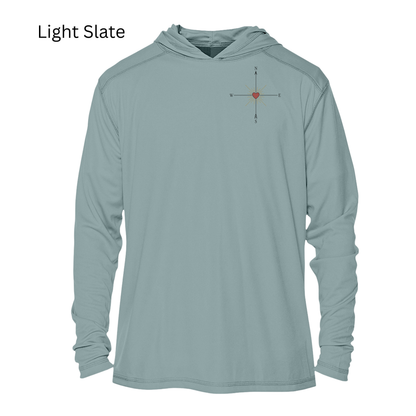 Follow Your Heart Compass UPF 50+ Sun Hoodie | Women’s Hiking Long Sleeve