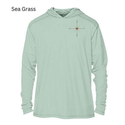 Follow Your Heart Compass UPF 50+ Sun Hoodie | Women’s Hiking Long Sleeve