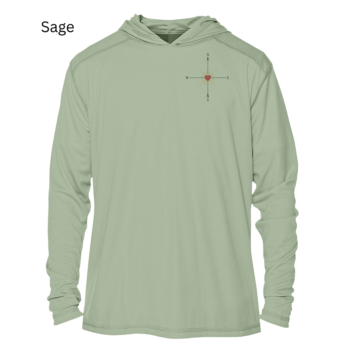 Follow Your Heart Compass UPF 50+ Sun Hoodie | Women’s Hiking Long Sleeve