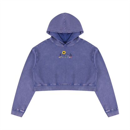 Trail Essential Vintage Wash Cropped Hoodie | Women's Heavyweight Cotton Pullover