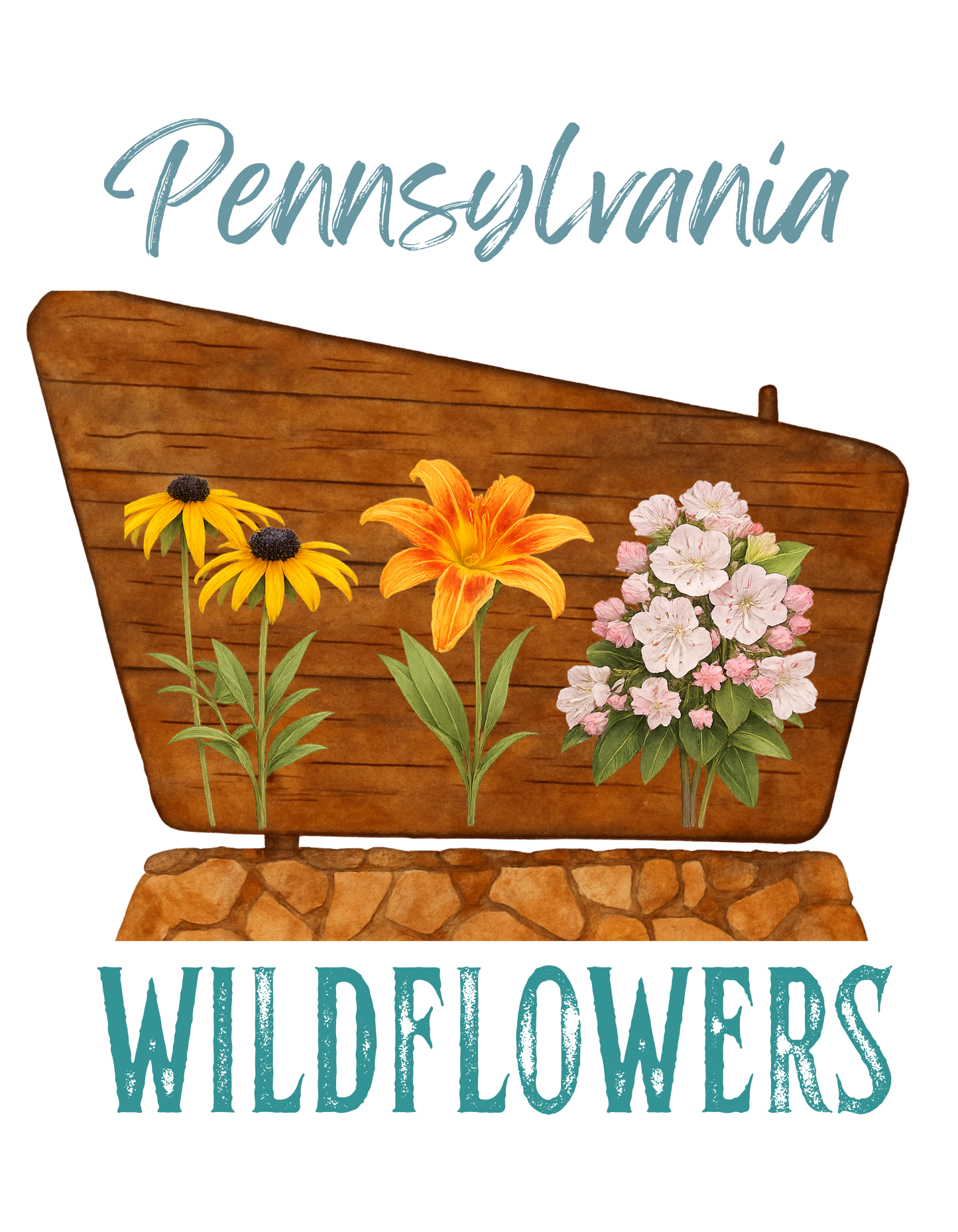 Custom State Wildflowers Long Sleeve