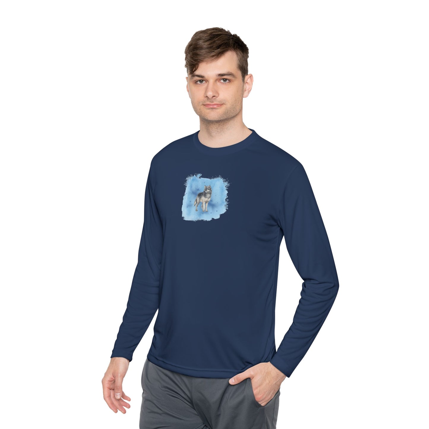 Wolf Unisex Long Sleeve Tee - Nature Inspired Adventure and Courage Design