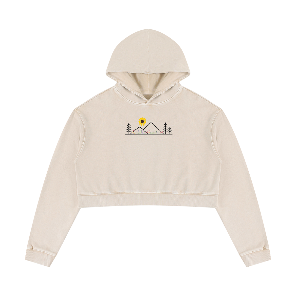 Trail Fit Essentials Vintage Wash Cropped Hoodie | Women's Heavyweight Cotton Pullover