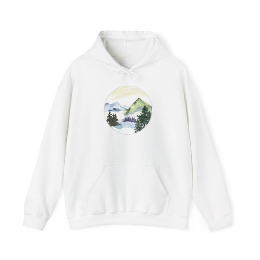 Mountain Scene Unisex Heavy Blend™ Hooded Sweatshirt