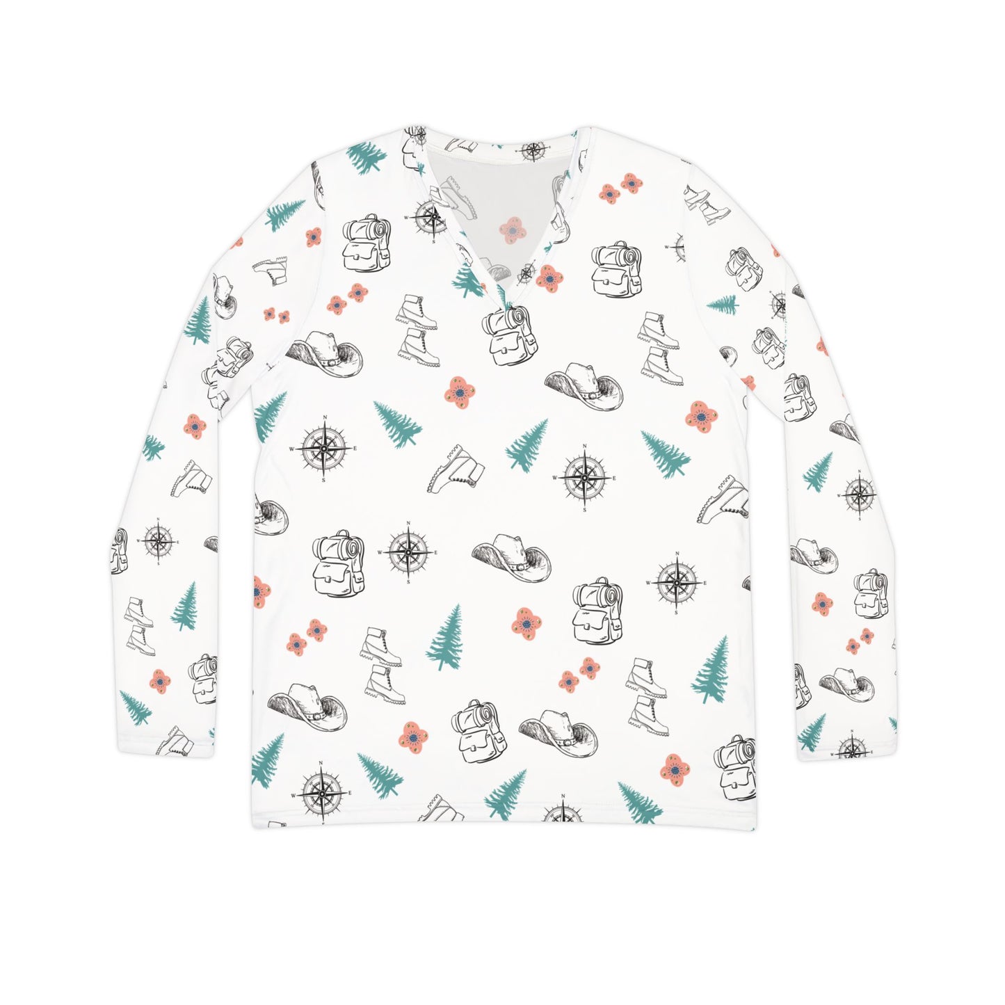 Hiking Gear All Over Print Women's Long Sleeve