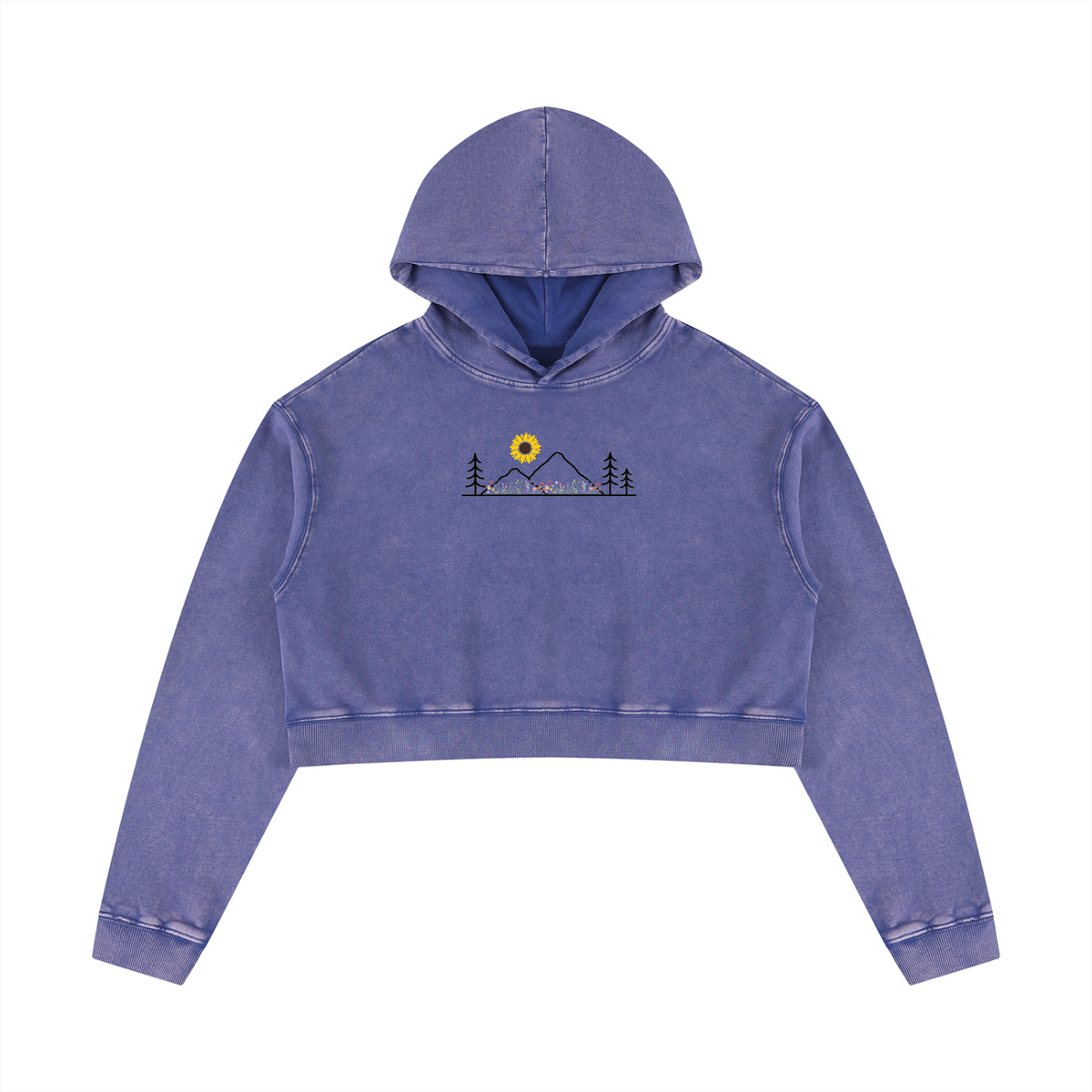 Trail Fit Essentials Vintage Wash Cropped Hoodie | Women's Heavyweight Cotton Pullover
