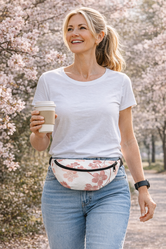 Cherry Blossom Belt Bag | Floral Fanny Pack for Women