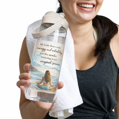 Ocean Affirmation Water Bottle – 25oz Tritan® Motivational Hydration Bottle