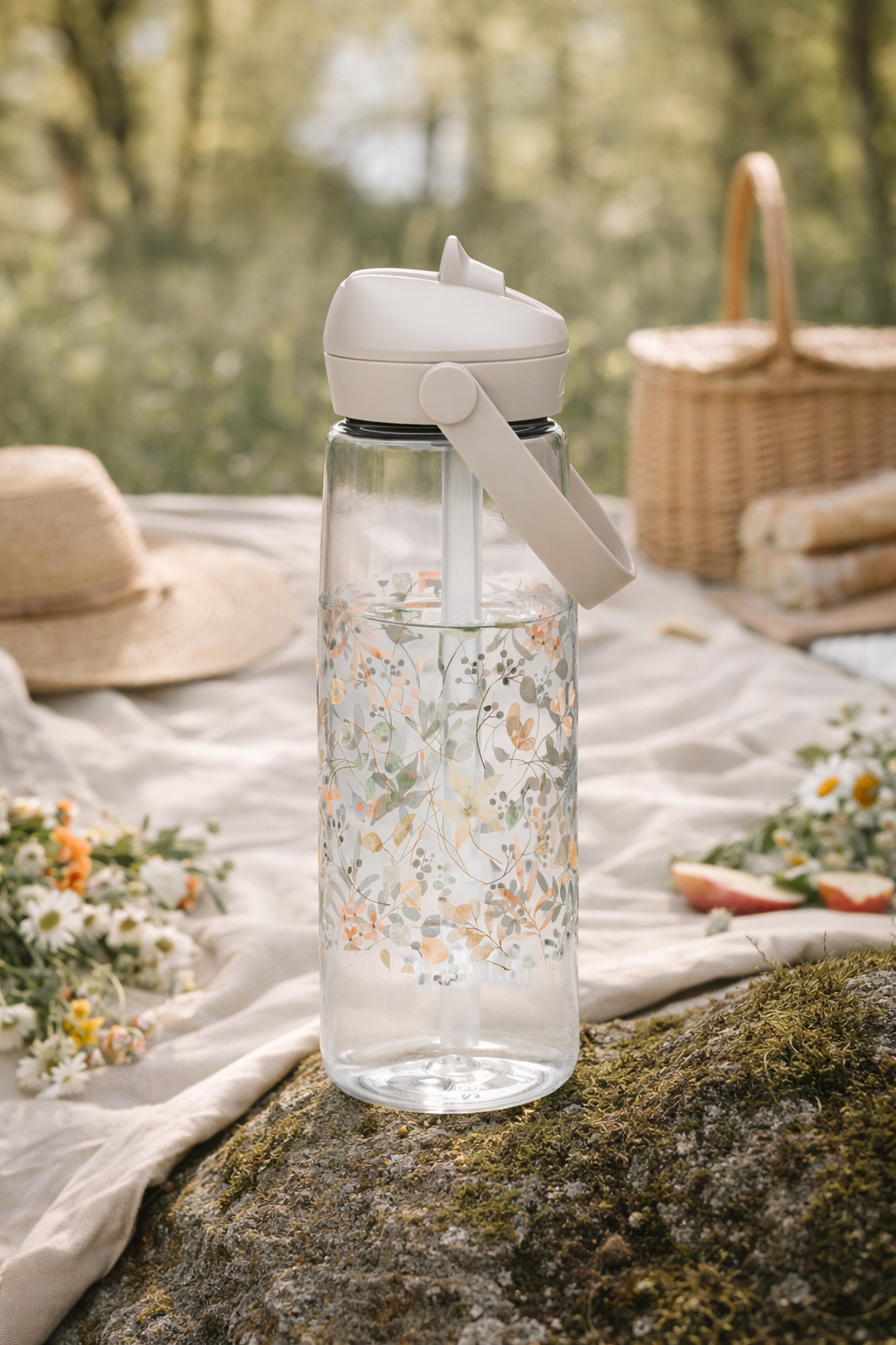 Floral All-Over Print Water Bottle | Nature-Inspired Hydration Bottle
