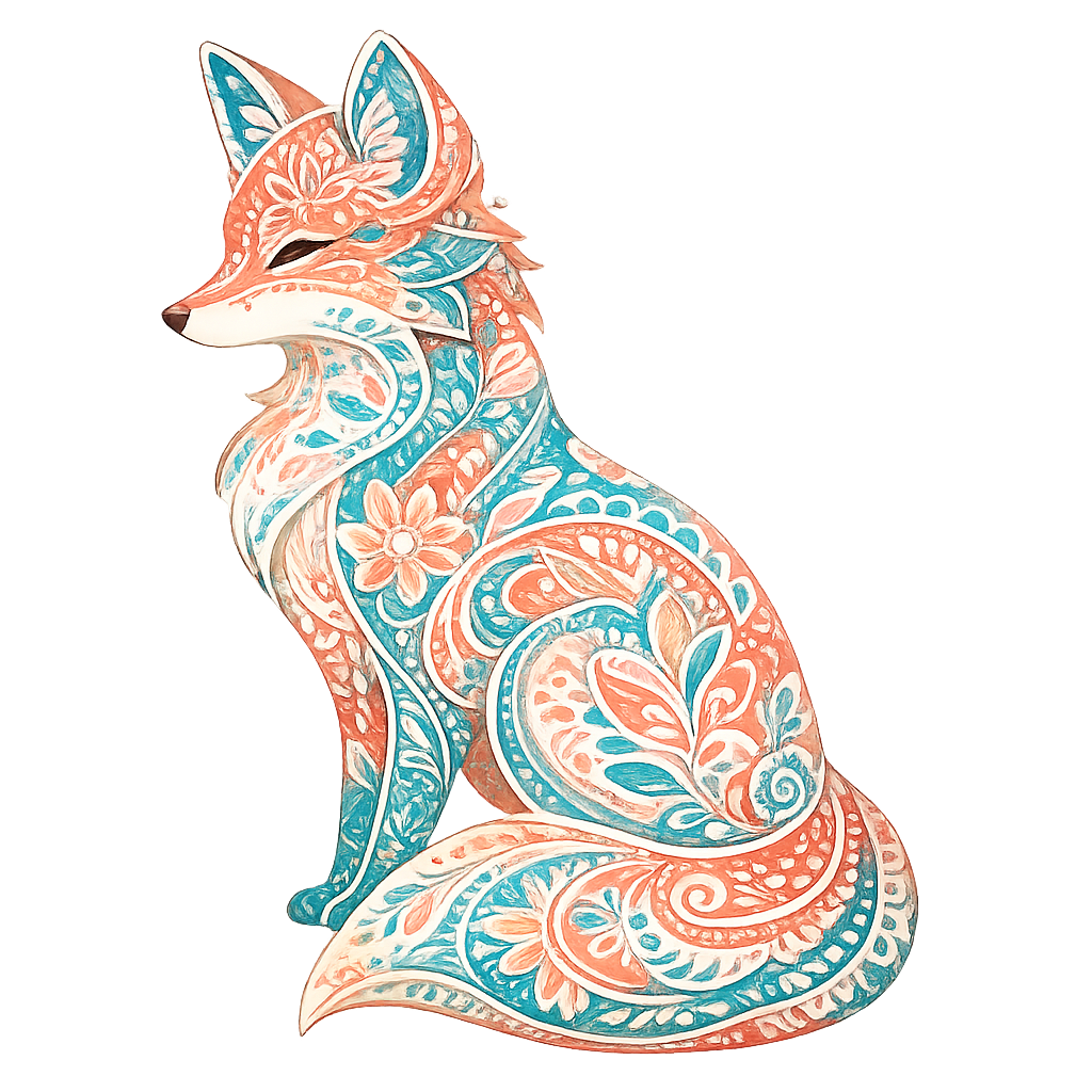 Boho Floral Fox Women’s T-Shirt