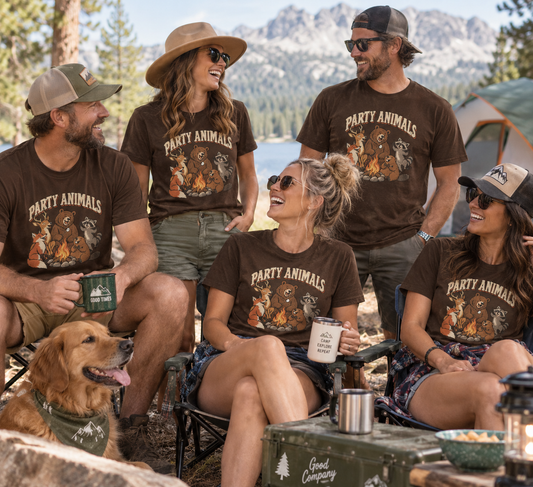 Party Animals T-Shirt | Funny Woodland Wildlife Camping Tee