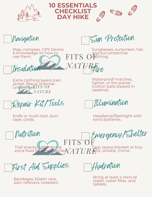10 Essentials Day Hike Checklist