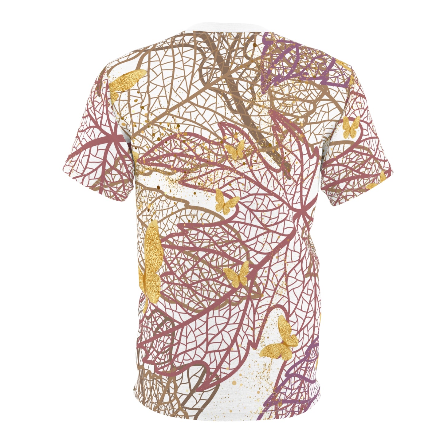 Leaves & Butterflies All Over Print Womens Tee