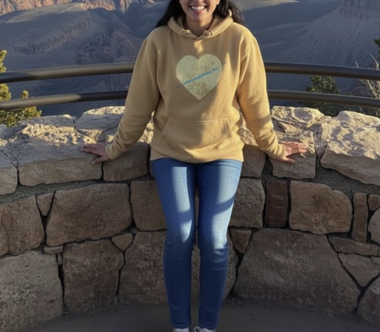 Custom Map Heart Latte Colored Hoodie