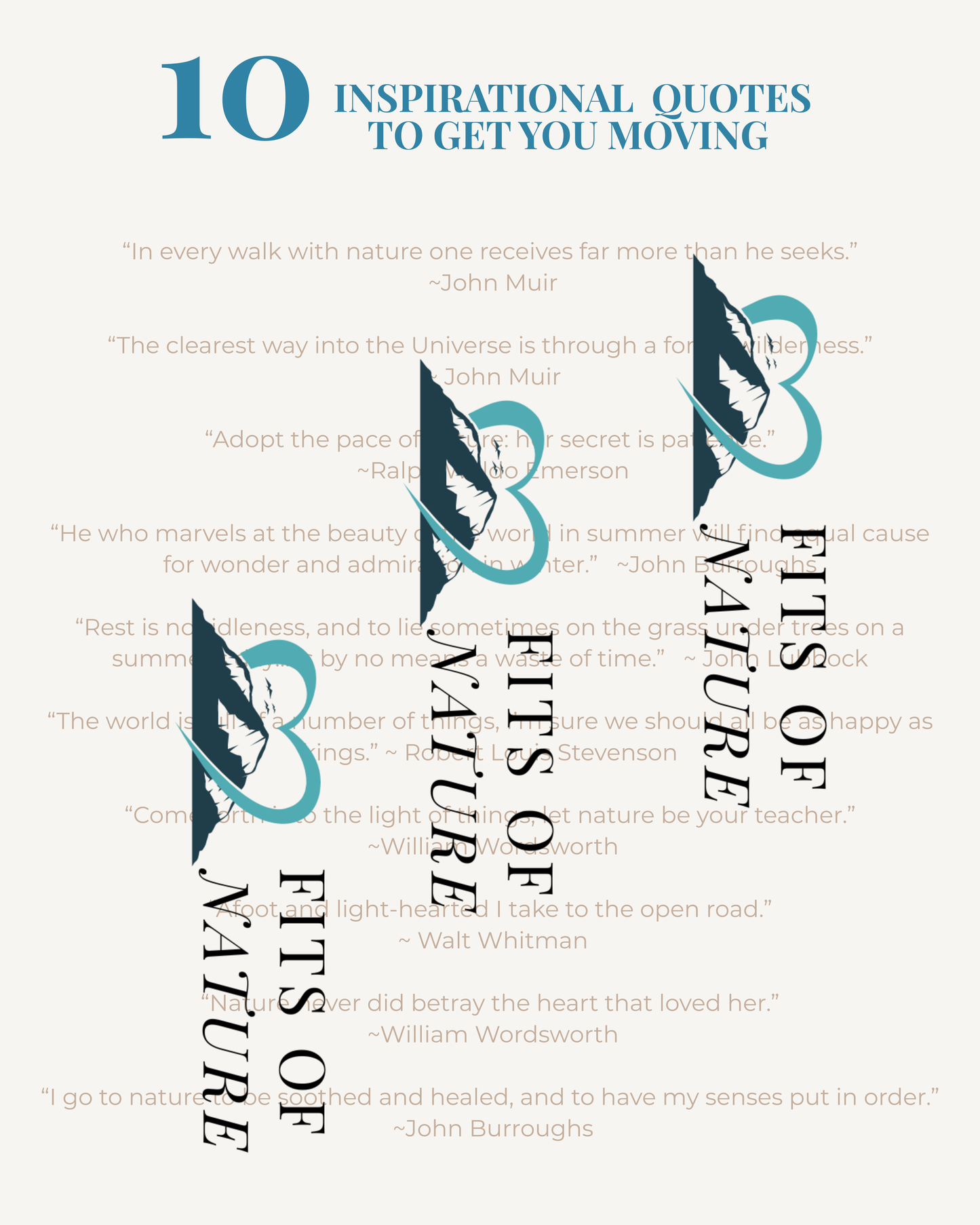10 Inspirational Quotes 2 Page Printable Quote Set