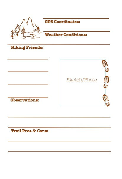 Hiking Journal & Log Book