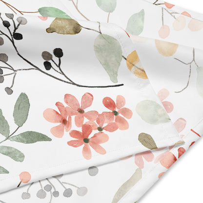 Soft Wildflower Bandana | Lightweight Floral Neck Scarf