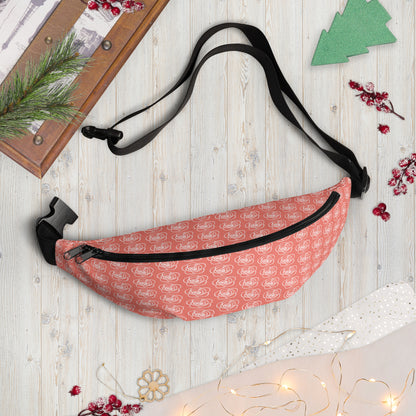 Red Floral Belt Bag | Vintage Flower Fanny Pack