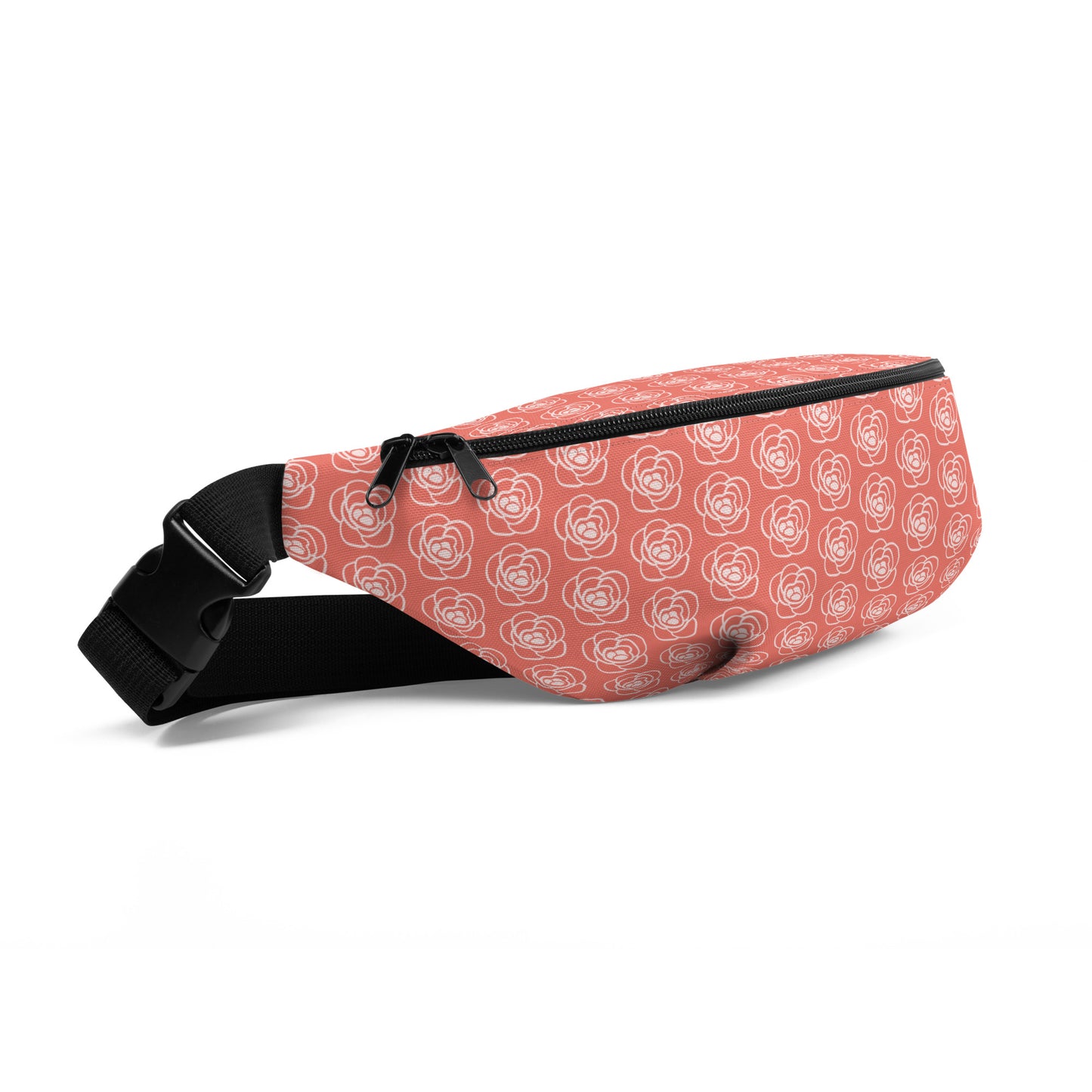 Red Floral Belt Bag | Vintage Flower Fanny Pack