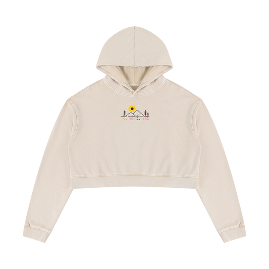 Trail Essential Vintage Wash Cropped Hoodie | Women's Heavyweight Cotton Pullover
