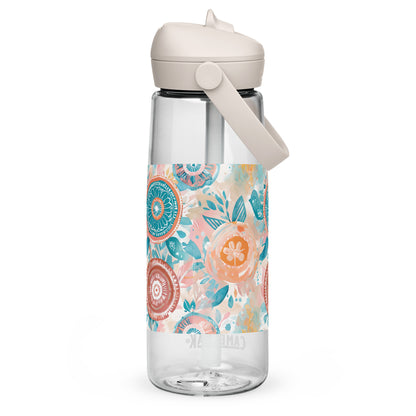 Boho Paisley Water Bottle | Colorful Floral Hydration Bottle