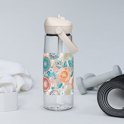 Boho Paisley Water Bottle | Colorful Floral Hydration Bottle