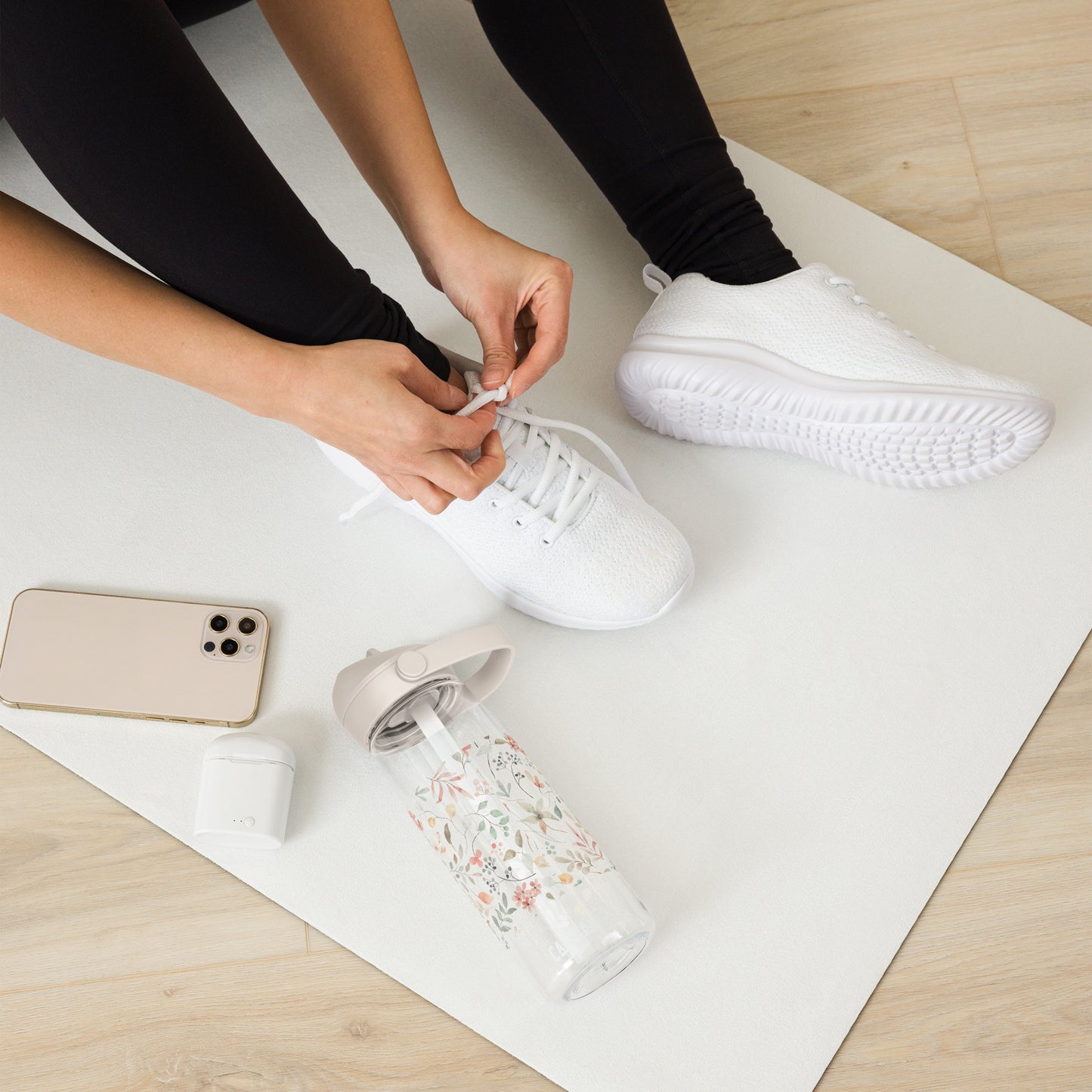 Floral All-Over Print Water Bottle | Nature-Inspired Hydration Bottle