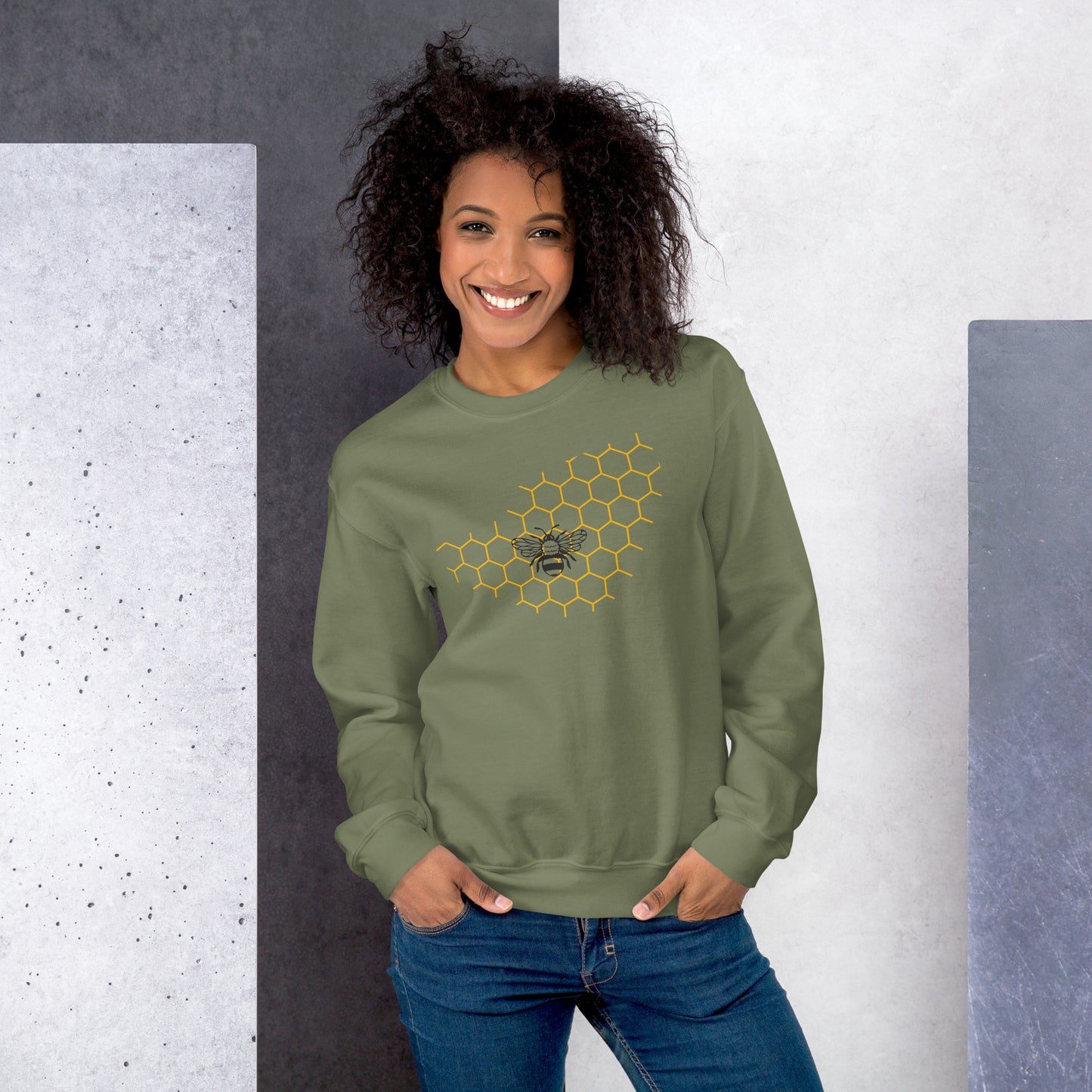 Bee Hexagon Women's Sweatshirt