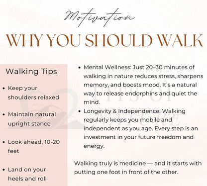 Beginners Guide & Worksheet- Walking after 50